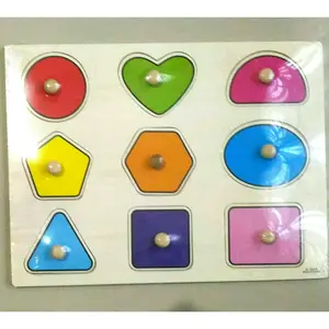 Puzzle Kayu Bentuk Shapes, Mainan Edukatif Edukasi Anak TK PAUD