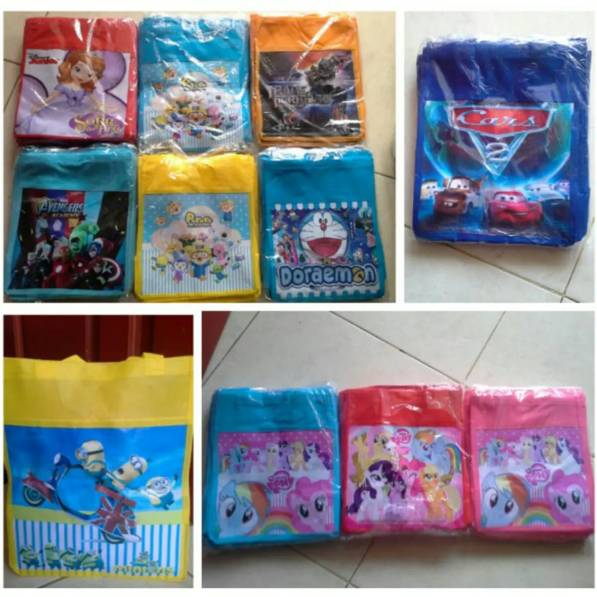 Tas Tenteng Vinil Non Kantong souvenir goodiebag ultah anak murah unik