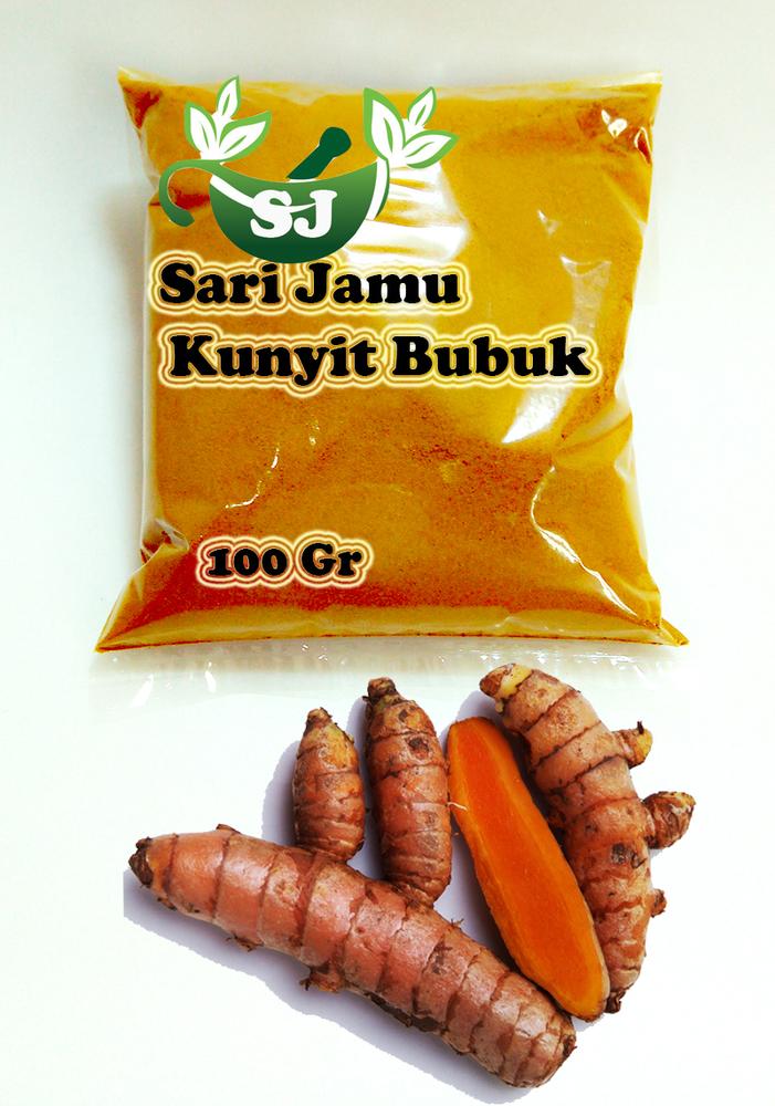Jamu Herbal Tradisional Kunyit Bubuk 100 gr Asli untuk perlancar Haid
