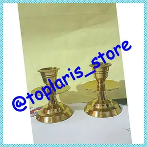 KAKI LILIN KUNINGAN KECIL SEMBHAYANG ALTAR DEWA BUDHA 5