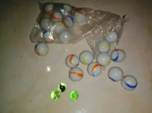 Gundu, Kelereng, Marble Putih, BESAR diameter 2.5 cm.