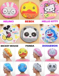Topi Keramas Anak Karakter Dewasa Kids Shower Cap Motif Kartun Hello K
