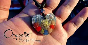 ORGONITE PENDANT 9 GEMS FOR FAITH HOPE AND LOVE