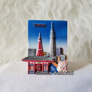 SOUVENIR TEMPELAN MAGNET KULKAS FUJI JEPANG MAIKO KYOTO ASAKUSA LAMPIO