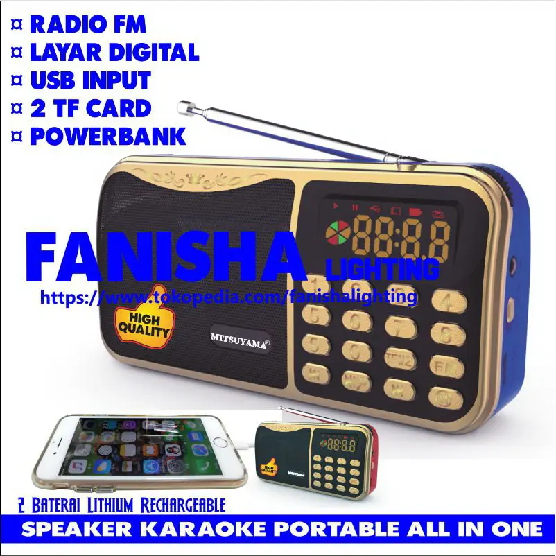 Speaker,radio,powerbank, SD, usb memory Mitsuyama seri 4024