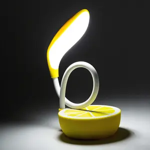 USB Rechargeable Touch Sensor Lemon Desk Lamp with 13 LED Night Light