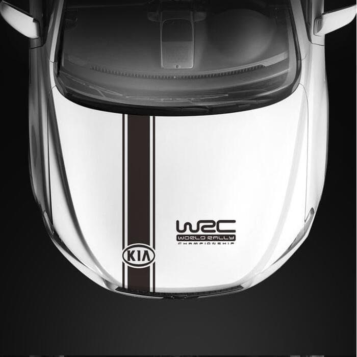 Promo sticker kap mobil kia sticker wrc logo kia bisa diganti sesuai ...