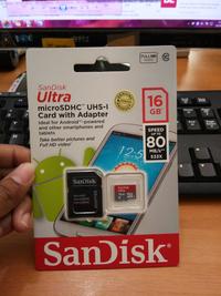 Gambar Sandisk Micro SD 16GB Class 10, Original dari Solusi Computer Jakarta Pusat 1 Tokopedia