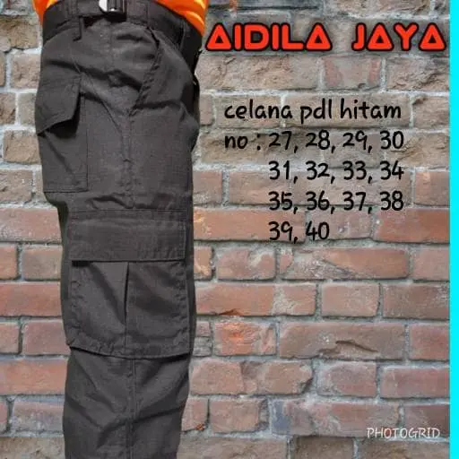 celana pdl hitam / celana cargo / outdoor