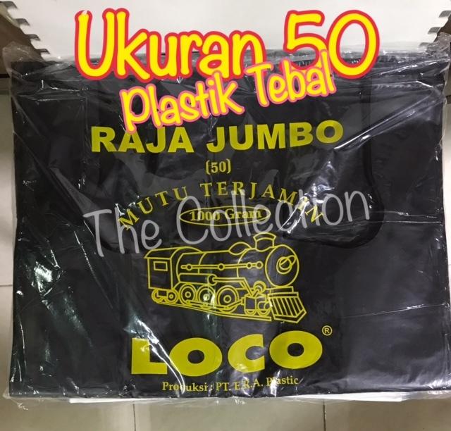 Gambar TP0084 TEBAL uk 50 LOCO Plastik kresek kantong Hitam shopping bag dari Toko Online Jempol Kota Administrasi Jakarta Pusat Tokopedia