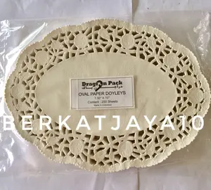 Paper Doyleys kertas doilies alas renda oval 7.5"x10" 19x25 cm