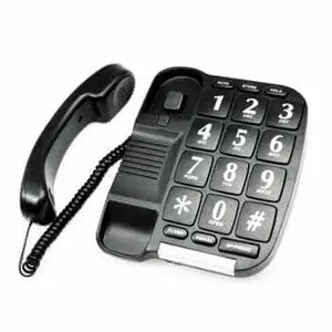 Krisbow Telepon Basic Tombol Besar - Hitam