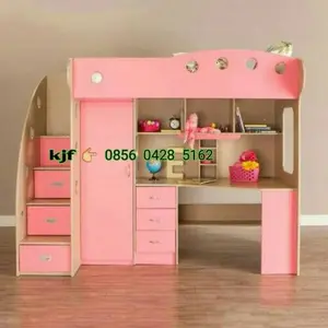 tempat tidur anak set meja belajar KJF I kamar anak tempat tidur anak
