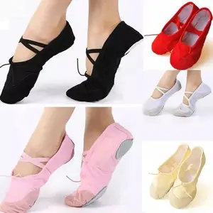 Canvas ballet shoes/perform shoes/flat shoes/ballet dress