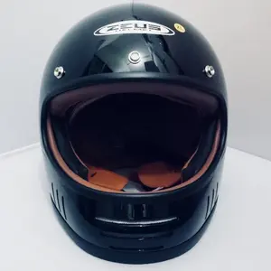 helm cakil zeus 816 816C black retro harley jadul klasik robot M L XL