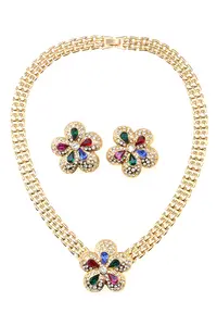 Kalung Set Flower 120 (Necklace And Earring)