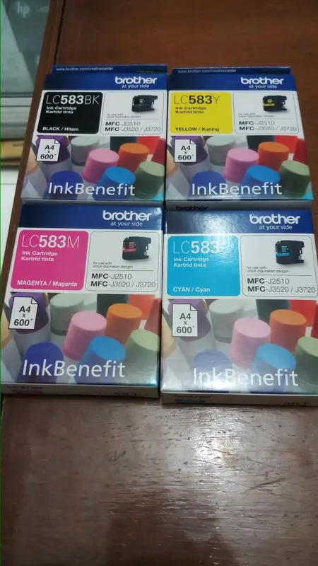 TINTA BROTHER LC 583 ORIGINAL (B.M.C.Y) - Shop | Tokopedia