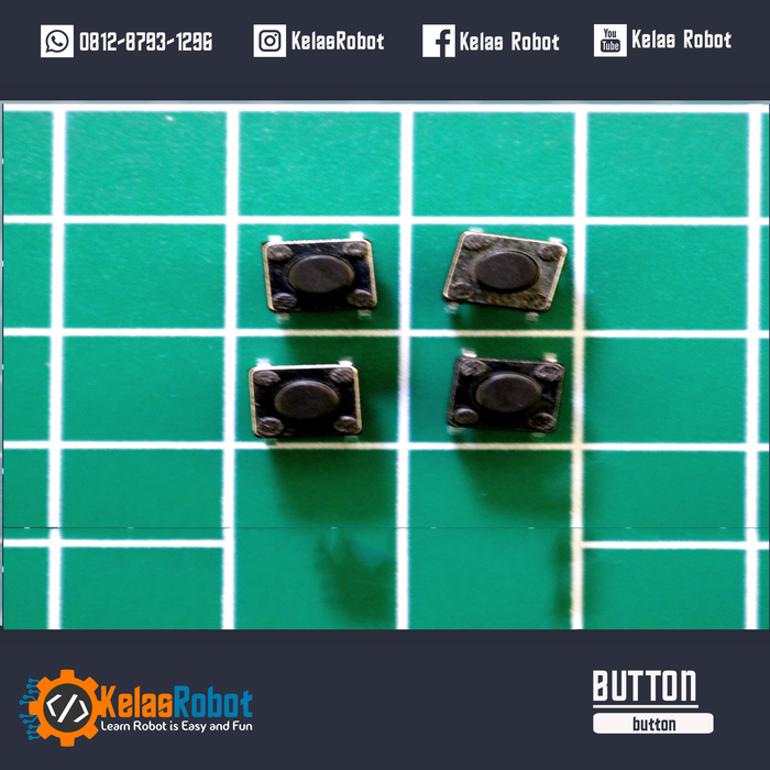 Gambar Tombol Push Button Tactile Switch 4 Kaki (Arduino) dari KelasRobot Kab. Sumedang Tokopedia