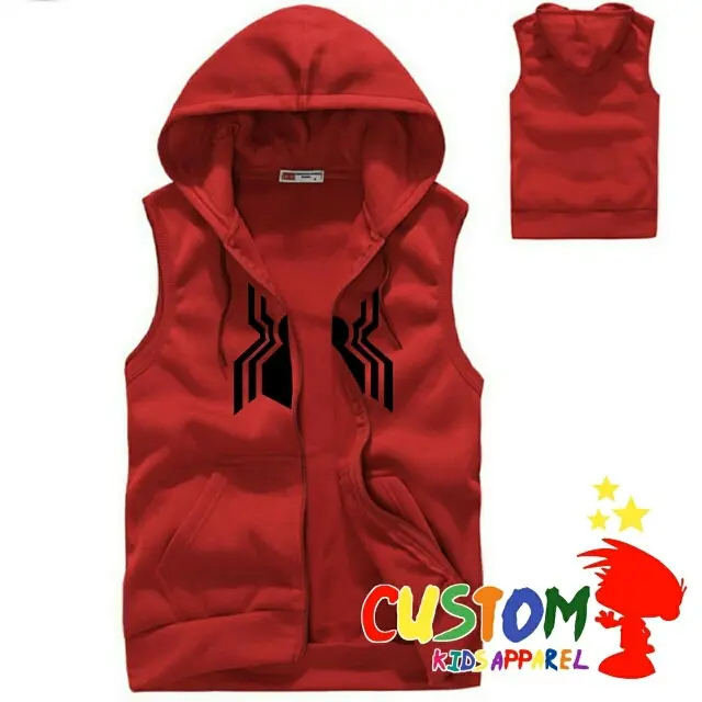 Jaket Rompi Hoodie Spiderman Homecoming Untuk Anak - Unisex