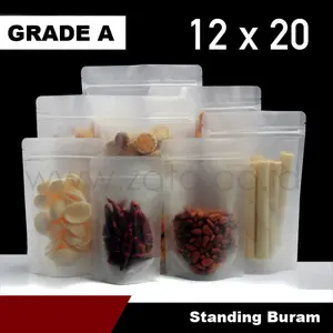 12x20 - 100 pcs Plastik Klip BURAM STANDING - Plastik kemasan packaging pouch