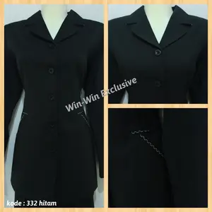 Setelan Blazer Kerja Kantor Wanita Hitam Pemda PNS