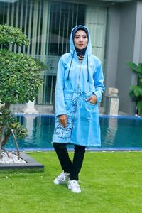 Gambar JAKET MUSLIMAH HIJAB HIJABER URBANASHION SKY BLUE HIJACKET dari distrobeda Kab. Bandung 5 Tokopedia