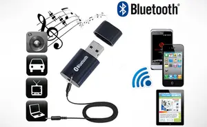 USB Bluetooth Music Receiver 3.5 mm Audio Port HP Tablet Iphone Mobil