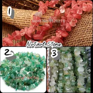 Natural Prehnite - Agate - Red Quartz 5-8mm Free Size Utk Perhiasan