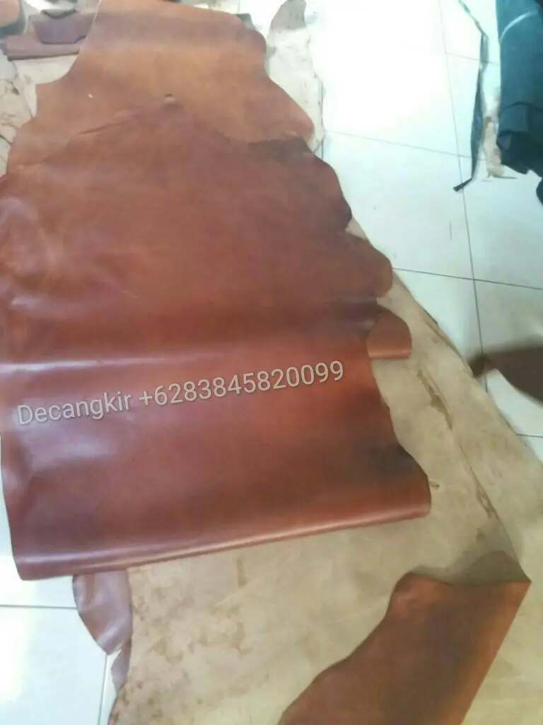 Kulit sapi pull up choco vintage + kulit sapi pull up tan custom order