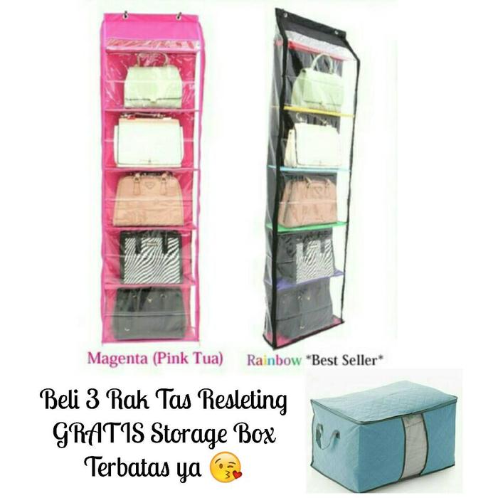 Gambar Resleting HBOZ - Hanging / wth Zipper Bag Organizer Zipper ( RAK TAS RESLETING ) dari RADYSA Organizer Kota Tangerang Selatan Tokopedia