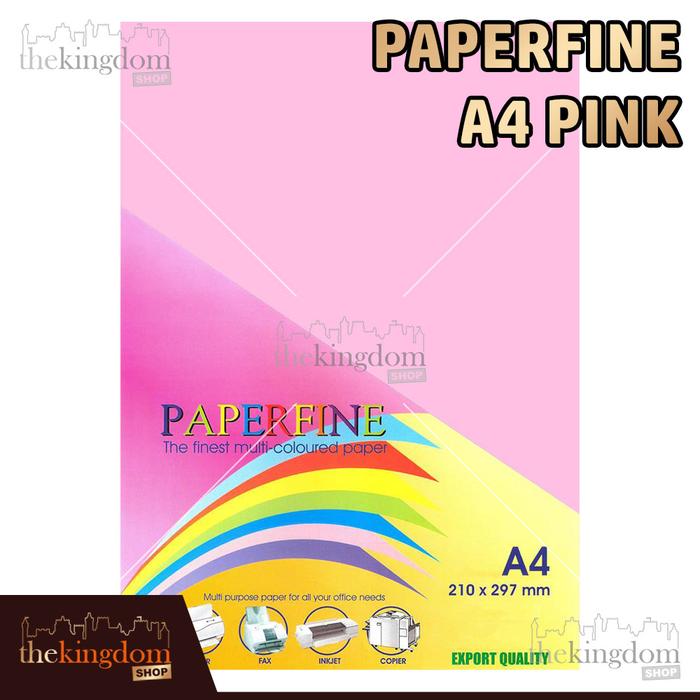 Gambar Paperfine Kertas HVS Warna A4 Pink Isi 500 Lembar Kode Warna 170 dari The Kingdom Shop Kota Administrasi Jakarta Utara Tokopedia
