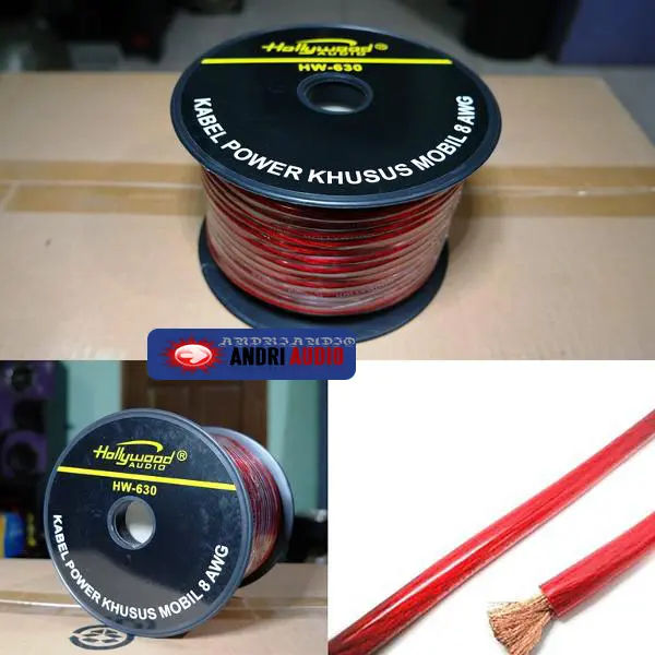 Kabel Power 8 AWG Hollywood Per Meter