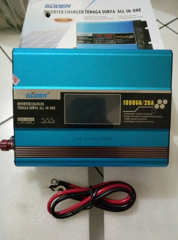 suoer power inverter 1000watt + solar controller charger sus-1000a 0