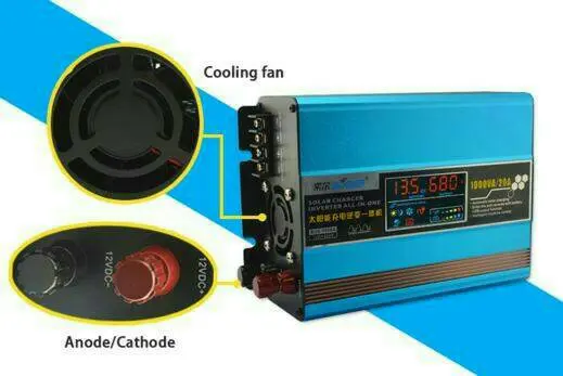 suoer power inverter 1000watt + solar controller charger sus-1000a 4
