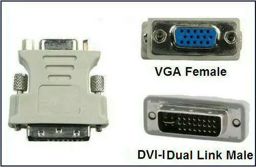 KONEKTOR DVI 24+1 MALE TO VGA FEMALE 15PIN 2