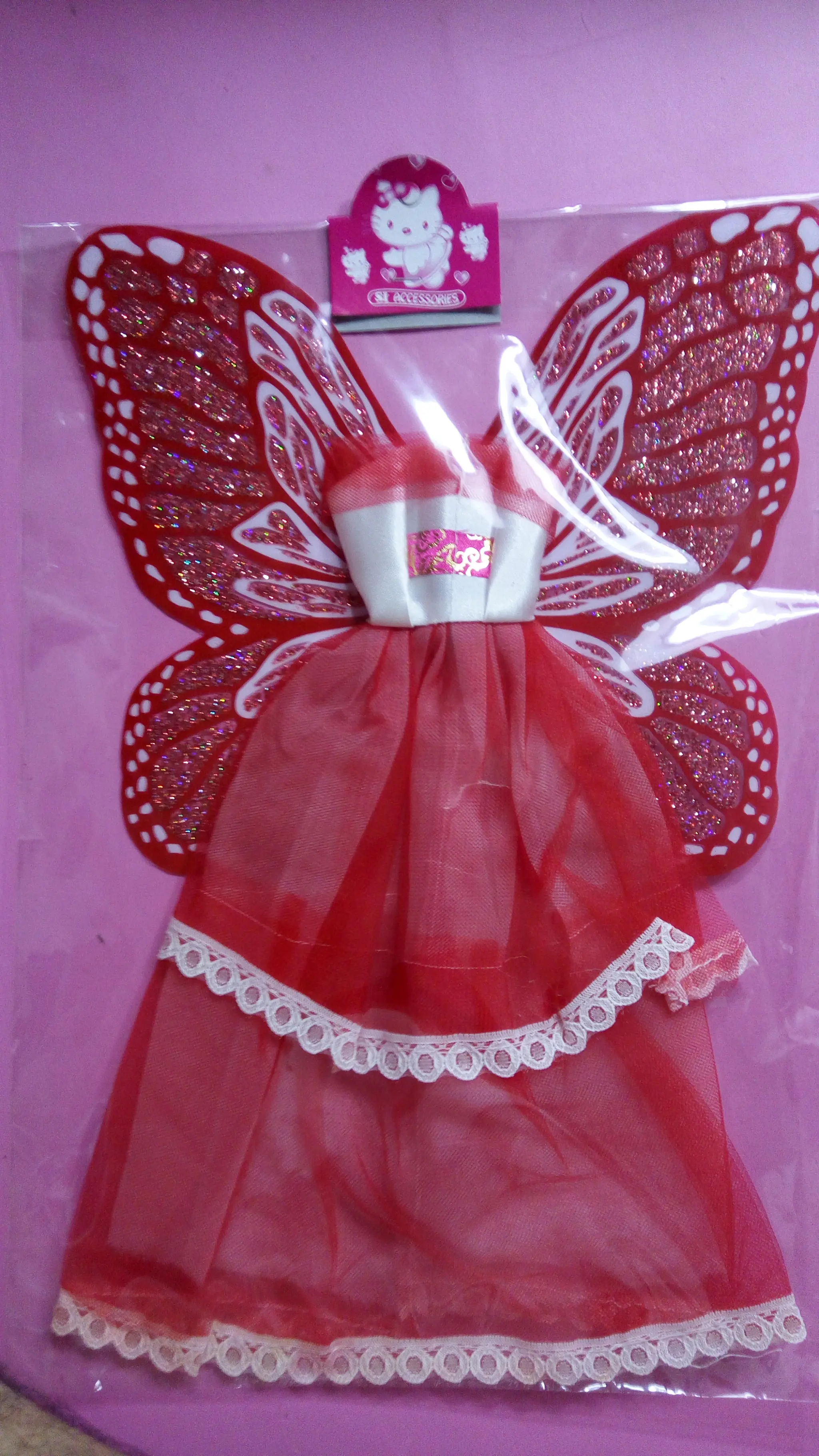 baju boneka barbie sayap
