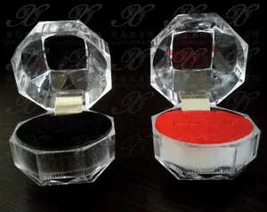 kotak box tempat cincin / wadah batu cincin permata / akik mika tebal