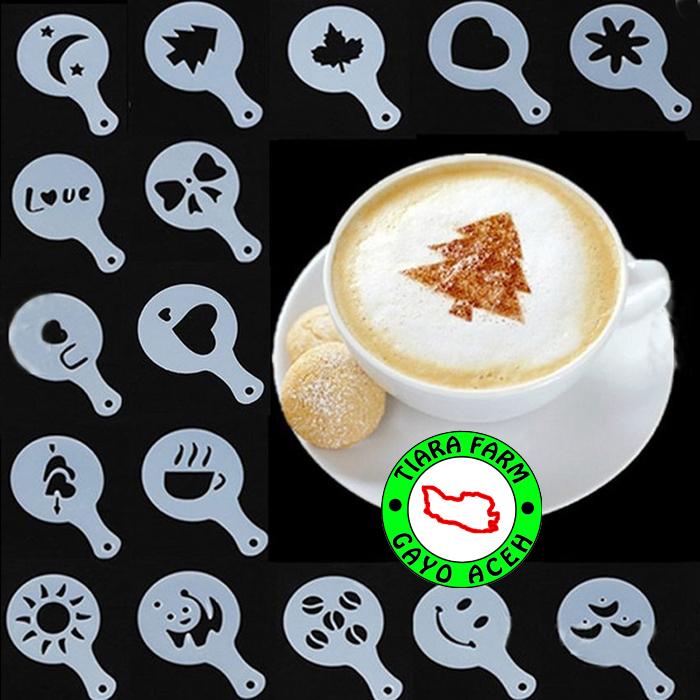 Gambar Tiara Farm -  Coffee Stencil Type A dari Tiara Farm Kota Tangerang Selatan Tokopedia