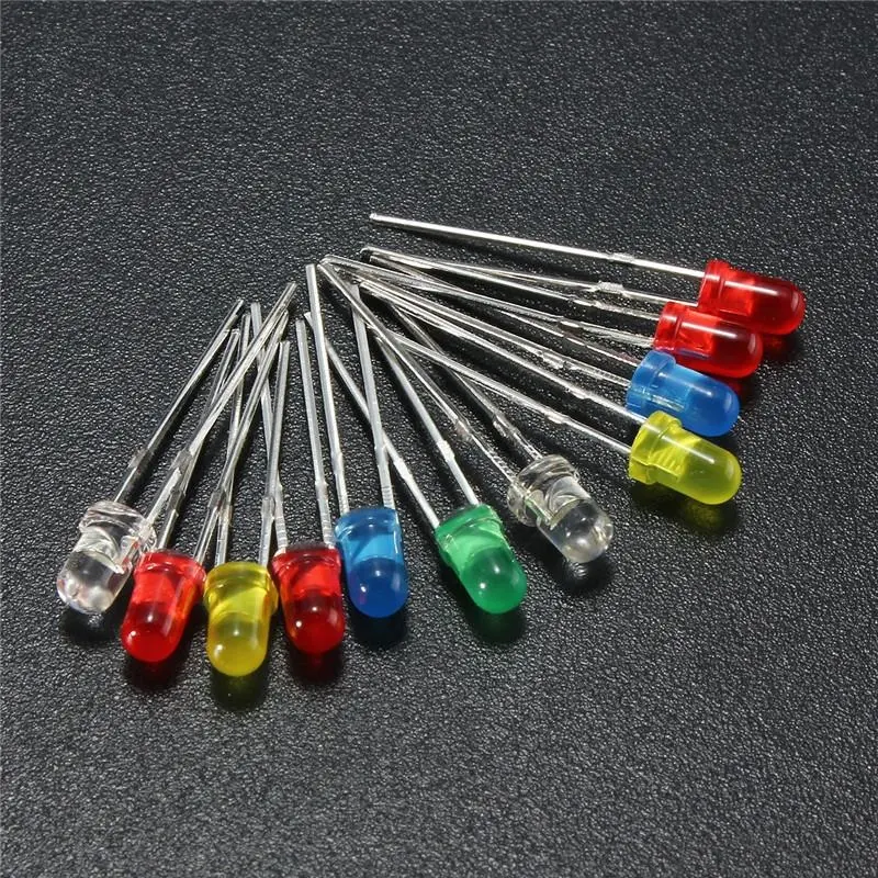 LED F3 3mm Round Red White Blue Green Yellow