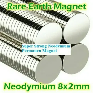 magnet neodymium strong magnet , magnet koin 8x2 mm