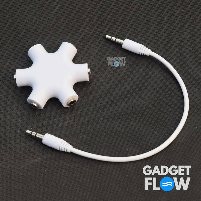 Jual Audio Splitter 6 Port Female 5 in 1 Input Output (Audio) - Kota ...