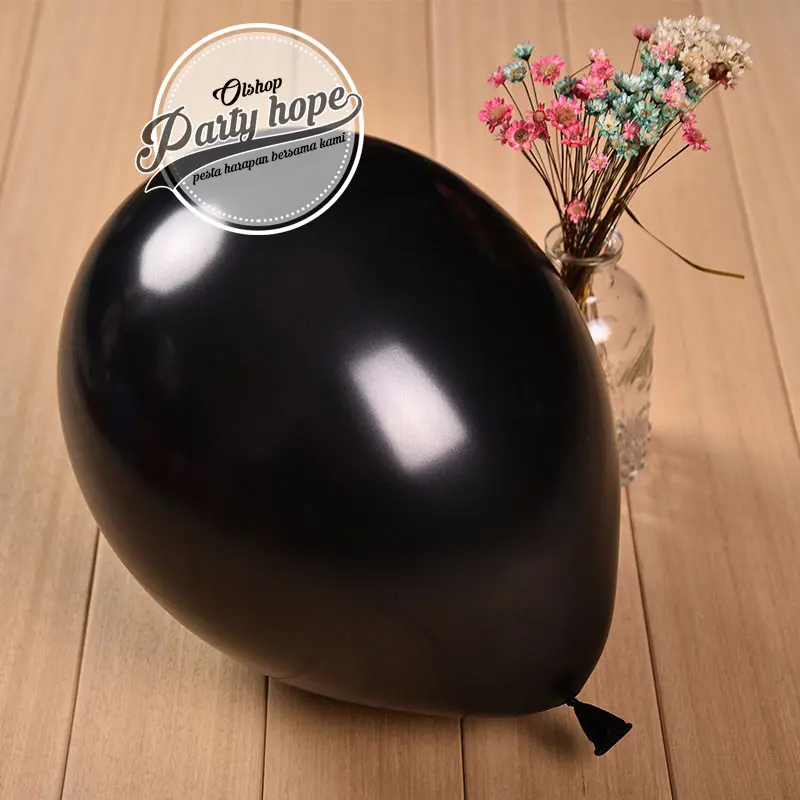 souvenir ultah / balon latex / balon metalic / balon warna hitam
