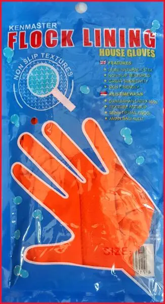 KENMASTER FLOCK LINING HOUSE Latex GLOVE KENMASTER SARUNG TANGAN KARET 1