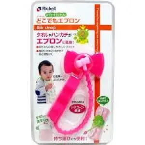 Richell Bib Strap Ribbon - Pink 0