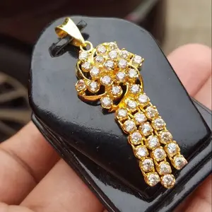 Liontin Permata Siput Jurai Lapis Emas 24k Goldplated