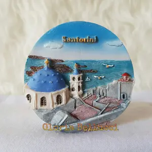 MAGNET KULKAS 3D GREECE SANTORINI
