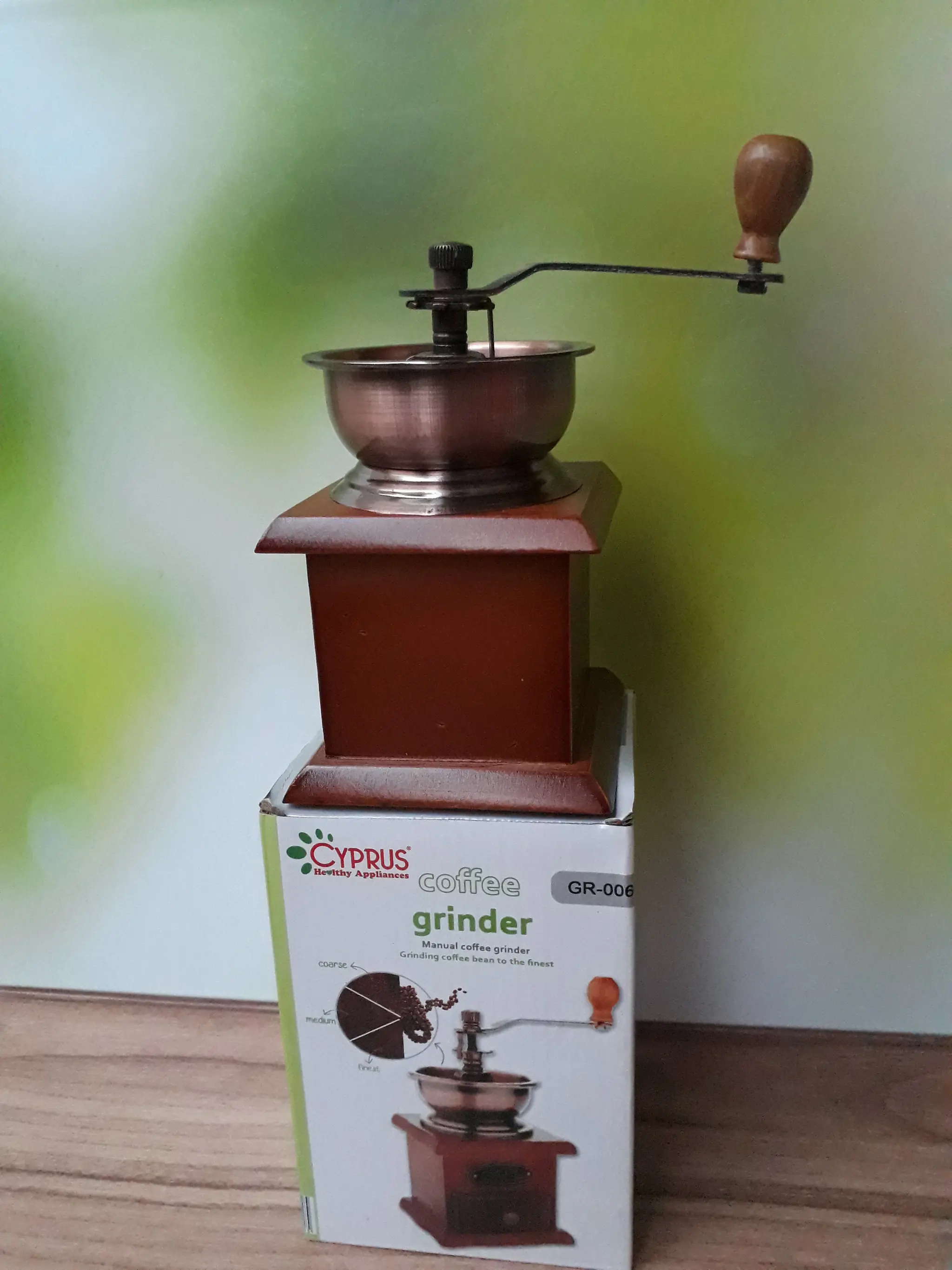 CYPRUS COFFEE GRINDER MANUAL GR-006 NEW PROMO