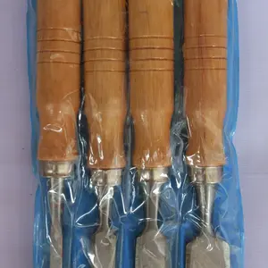 PAHAT KAYU SET 4 PCS Pipih Isi 4 Murah Kuat Tajam