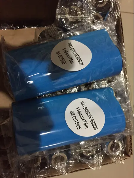 110mmX75m BARCODE RIBBON WAX (Face Out) PANDA Thermal Transfer Ribbon 1