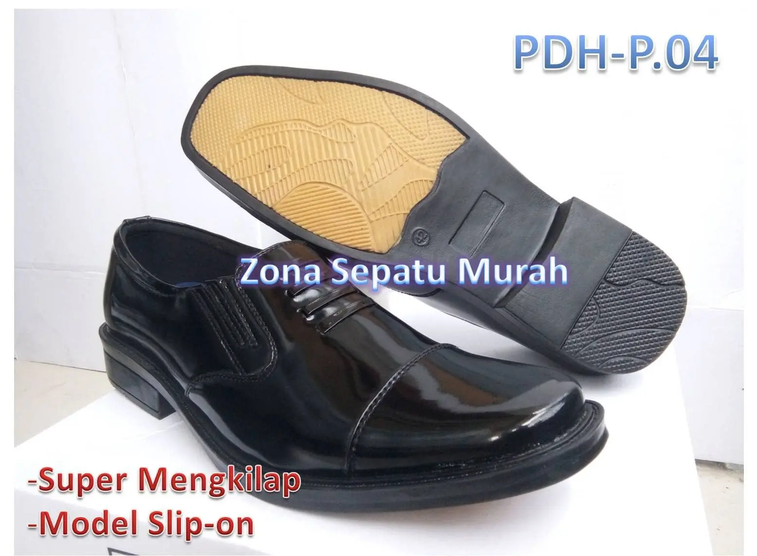 Sepatu PDH Mengkilap seri PDP-P04 |Standar Polri
